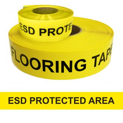 ESD Floor Safety Tape DuraStripe IN-LINE Ergomat Floor Marking Tape 10 cm x 15 m Yellow Roll Type F